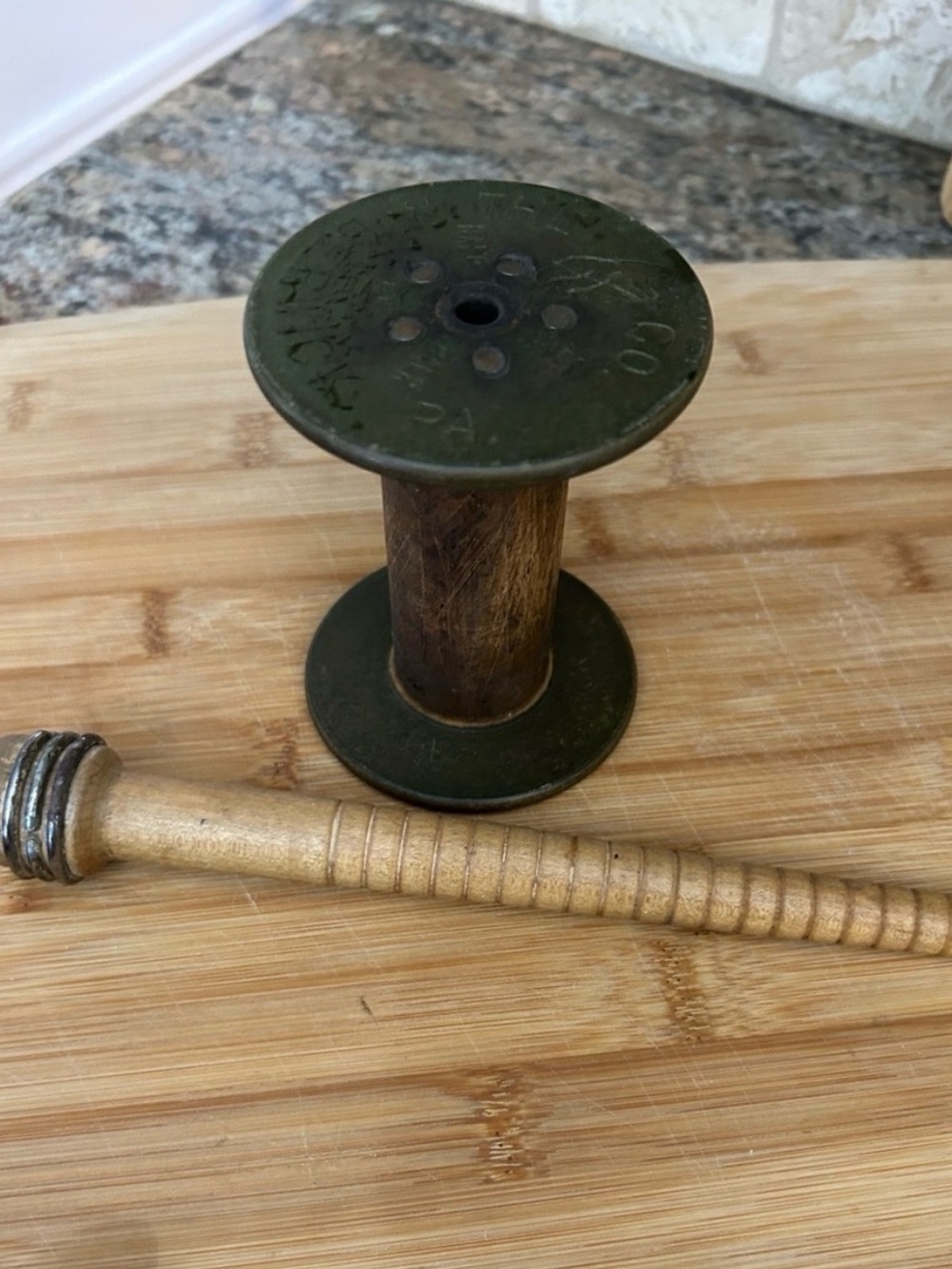 Vintage Wood Spindle/Spool Set of 2